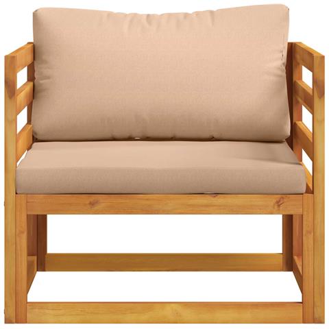 Poltrona modulare con cuscini 100 % poliestere Solid-Acacia - Foto 2