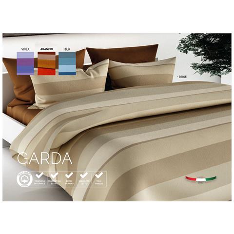 Telo Arredo Multiiuso Copritutto In 100% Cotone Disegno Garda Singolo Viola - Foto 3