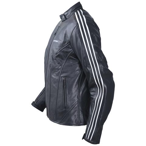 Giacca Pelle Donna Moto Protezioni Ce Fodera Termica Removibile S Bianco - Foto 5