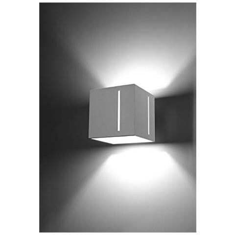 Lampada Da Parete In Alluminio, 12 X 10 X 10 Cm, Colore: Bianco - Foto 2