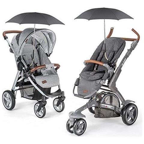 Ombrello Parasole Per Carrozzina Passeggino Passeggino E Buggy - Neonati Universale E Baby Uv Protezione Solare Umbrella - Nero - Foto 4
