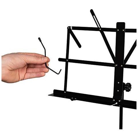 Leggio Con Borsa Per Il Trasporto Supporto Spartiti Metallo Pieghevole Pieghevole Regolabile In Altezza Nero Hh 2067 - Foto 4