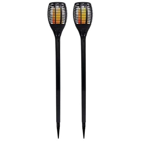 Lumi Garden Set Di 2 Mini Torce Solari Maity Sun - Effetto Fiamma - Led - H 70 Cm - Bianco Caldo - Foto 1