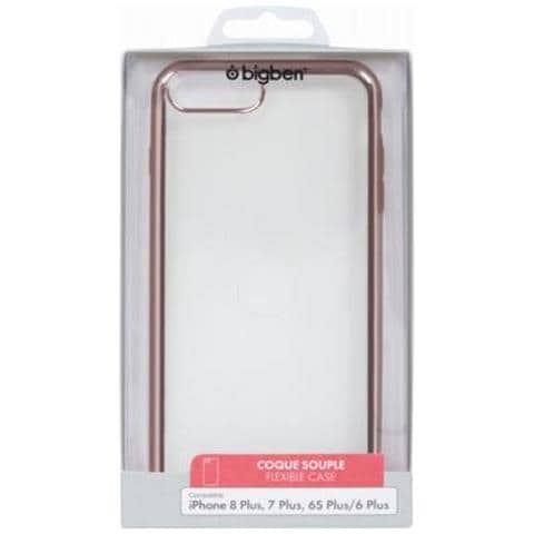 Cover Per Iphone 6 Plus / 6s Plus / 7 Plus / 8 Plus Bordo In Metallo, Trasparente - Foto 4