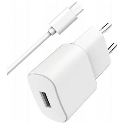 Caricatore Da Parete Usb A Cavo Usb A /micro Usb Fastcharge Da 2,4 A, Bianco - Foto 1