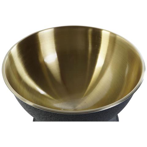 Refrigeratore Per Champagne Nero Dorato Acciaio Inossidabile 40 X 40 X 23 Cm - Foto 3