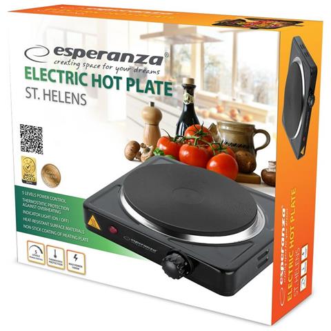 Piastra Elettrica Esperanza Ekh003k 21 Cm 1000 W - Foto 2