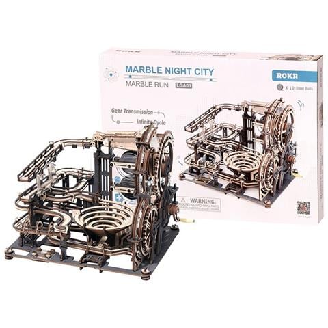Puzzle 3d In Legno | Circuito Di Marmo Della Città Notturna - Foto 1