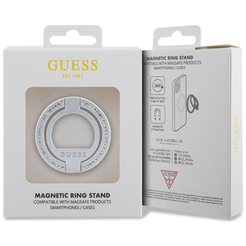 Anello Di Supporto Magsafe 360° Ornato Da Strass, Argento - Foto 3