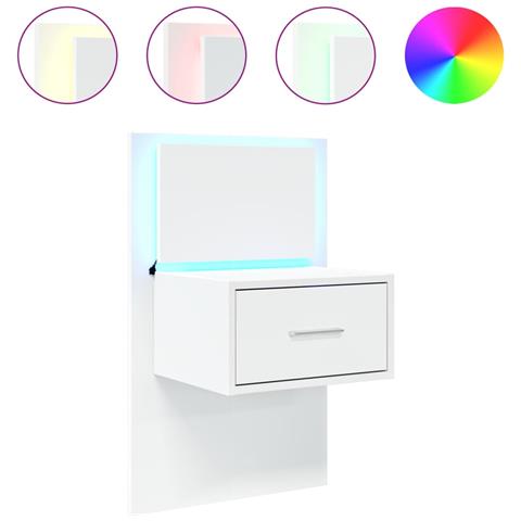 Comodino A Parete Con Luci Led Bianco - Foto 2