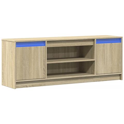 Mobile Porta Tv Con Led Rovere Sonoma 139,5x34x50 Cm Truciolato - Foto 3