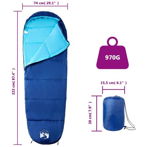 Sacco A Pelo Mummia Da Campeggio Per Adulti 3 Stagioni - Foto 5