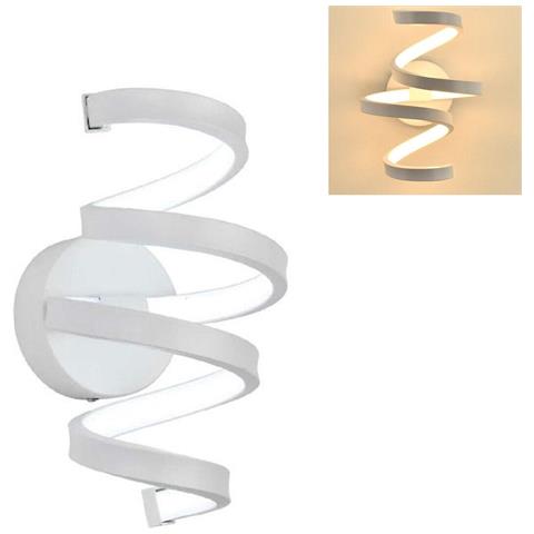 Applique Lampada Interno Moderna Parete Muro Spirale 18w Luce Calda St-001 - Foto 1