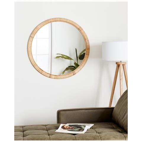 Specchio Anlezy 80 Cm 80 Cm Rattan Naturale - Foto 1