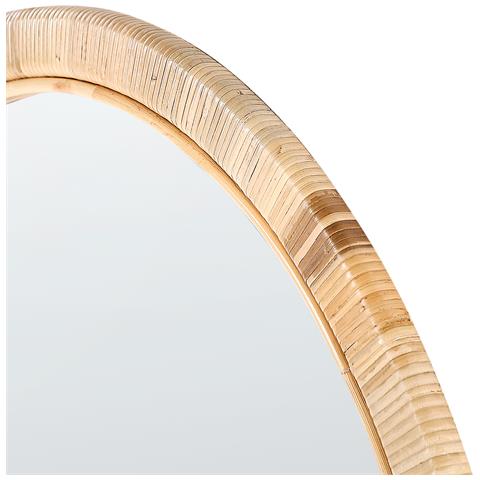 Specchio Anlezy 80 Cm 80 Cm Rattan Naturale - Foto 6