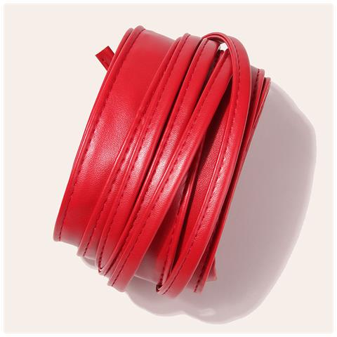 Elegante Cintura Obi In Pelle Pu, Cintura Avvolgente Da 360 Cm Per Donna Red - Foto 5