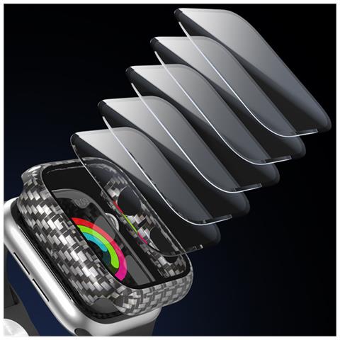 Custodia Protettiva Per Apple Watch 40 Mm (serie 4/5/6/se) - Fibra Di Carbonio - Foto 4