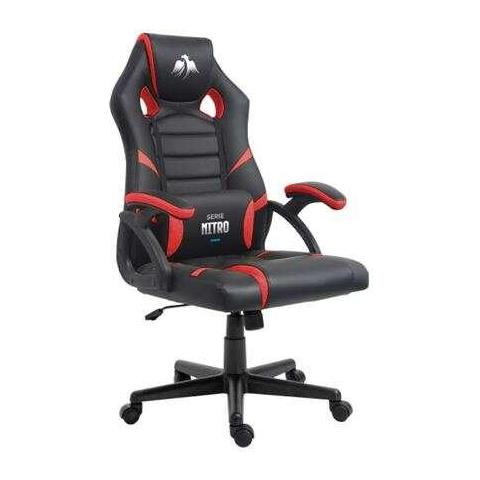 Sedia Da Gaming Serie Nitro - Altezza Regolabile Con Pistone A Gas Di Classe 2 - Cuscino Lombare - Colore Nero /ro - Foto 1