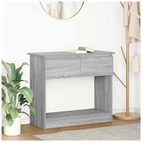 Tavolo Consolle con Cassetti Grigio Sonoma 85,5x38,5x74,5 cm - Foto 1