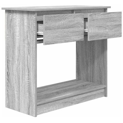 Tavolo Consolle con Cassetti Grigio Sonoma 85,5x38,5x74,5 cm - Foto 9