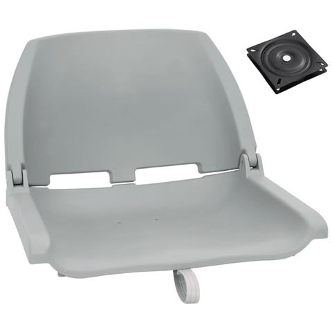 Set Sedile Da Barca Pieghevole 2pz Grigio - Foto 1