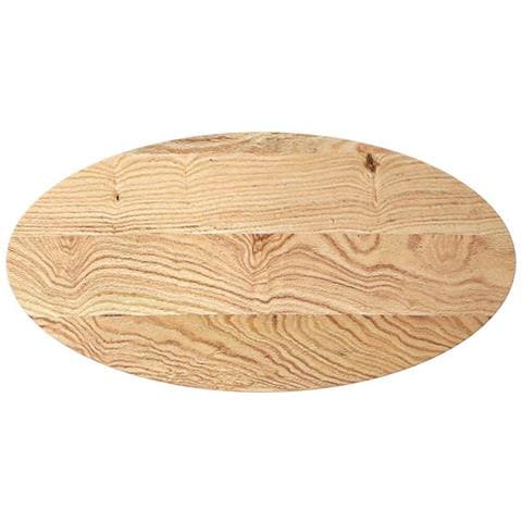 Piano Per Tavolo 100x50x2 Cm In Rovere Massello Ovale - Foto 2