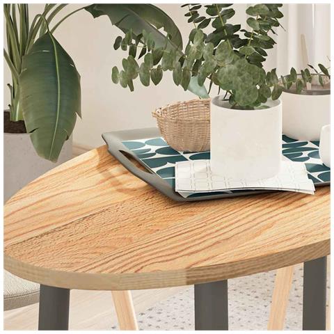 Piano Per Tavolo 100x50x2 Cm In Rovere Massello Ovale - Foto 1