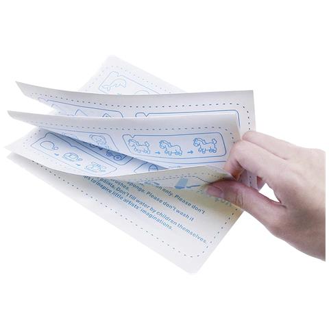 Lavagna Per Bambini Per Disegnare Con Acqua Di 98x74cm. Include 3 Pennarelli Ad Acqua, Modelli Per Disegno E Scrittura, Timbri Con Forme E 8 Figure In Eva. - Foto 2