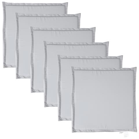 Lusso Casadino - Imbottitura Per Seduta Giardino 6pz Grigio Chiaro 45x45x2 Cm - Foto 1