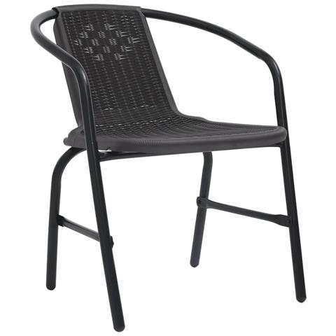 Lusso Casadino -  Sedie Da Giardino 8 Pz In Plastica Rattan E Acciaio 110 Kg - Foto 1