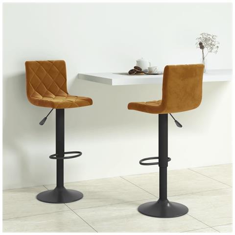 Lusso Casadino - Sgabelli Da Bar 2 Pz Marroni In Velluto - Foto 8