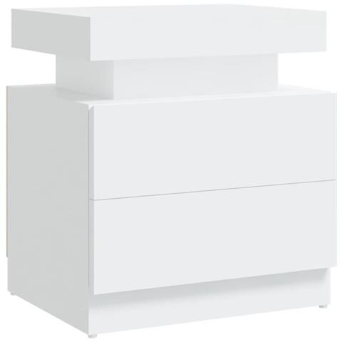 Lusso Casadino -  Comodino Bianco 45x35x52 Cm In Legno Multistrato - Foto 1