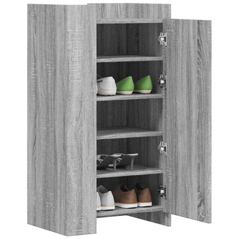 Lusso Casadino - Scarpiera Grigio Sonoma 52x37,5x100 Cm In Legno Multistrato - Foto 2