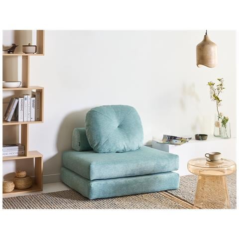 Divano Letto Singolo Olden Tessuto Verde Menta - Foto 1