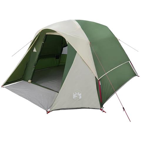 Tenda da Campeggio a Cabina per 4 Persone Verde Impermeabile - Foto 2
