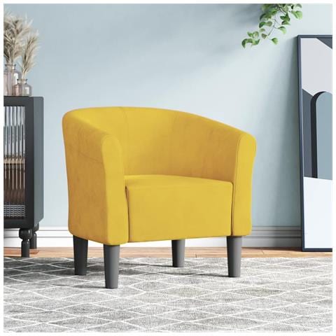 Poltrona Cabriolet Gialla in Velluto - Foto 2