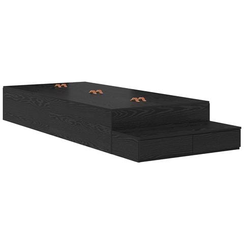 Struttura letto con contenitore in quercia nera 80x200 cm - Foto 1
