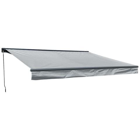 Tenda Saule 3,95 × 3 M Con Semicupio - Tessuto Grigio E Struttura Grigia - Foto 1