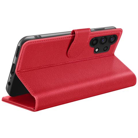 Custodia A Portafoglio Per Galaxy A32 4g Con Supporto E Linguetta Magnetica, Rosso - Foto 2