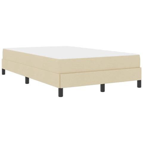 Letto a molle con materasso Crema 120 x 200 cm Tessuto - Foto 1