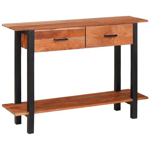 Tavolo consolle con cassetto Marrone 110 x 30 x 75 cm - Foto 1