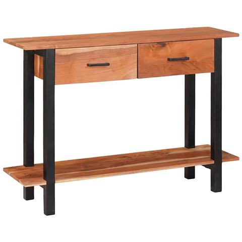 Tavolo consolle con cassetto Marrone 110 x 30 x 75 cm - Foto 2