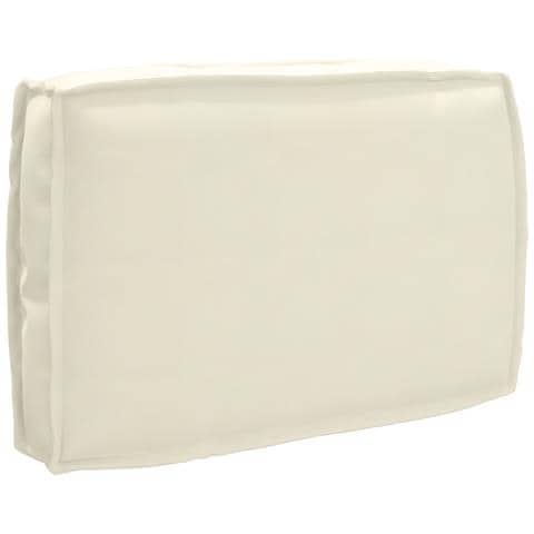 Cuscino per schienale Crema 60x40x12 cm Tessuto Oxford - Foto 1