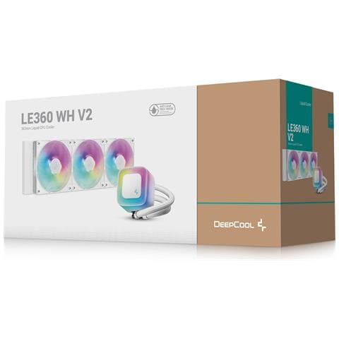 Dissipatore CPU a Liquido LE360 WH V2 per Socket Intel e AMD Colore Bianco - Foto 1