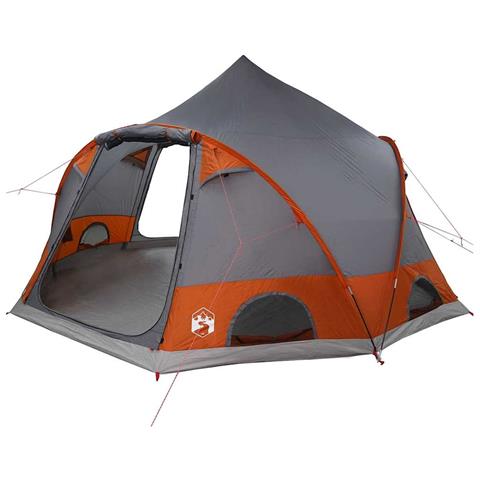 Tenda a Cupola con tetto Grigio e arancione 505 x 450 x 248 cm - Foto 1