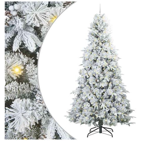 Albero di Natale Artificiale con Rami Pieghevoli Bianco 240 cm - Foto 1