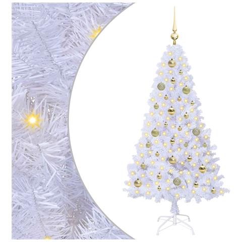 Albero di Natale artificiale Bianco 150 cm PVC e Acciaio - Foto 1