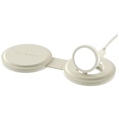 Caricatore Wireless 2-in-1 Compatibile Qi2 15w Modello Onthego Pieghevole, Beige - Foto 1
