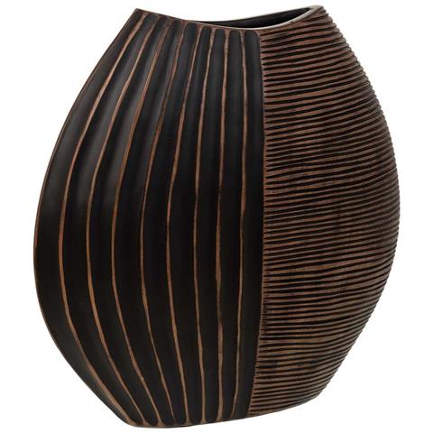 Vaso In Poliresina Marrone 29,5x10,5x29,5h - Foto 1