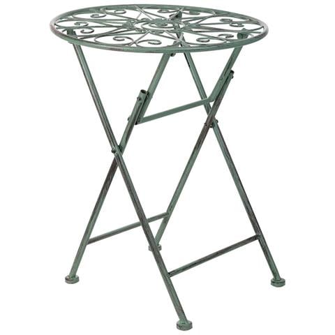 Portavaso In Ferro Battuto Nero, 31x31x40h Cm - Foto 1